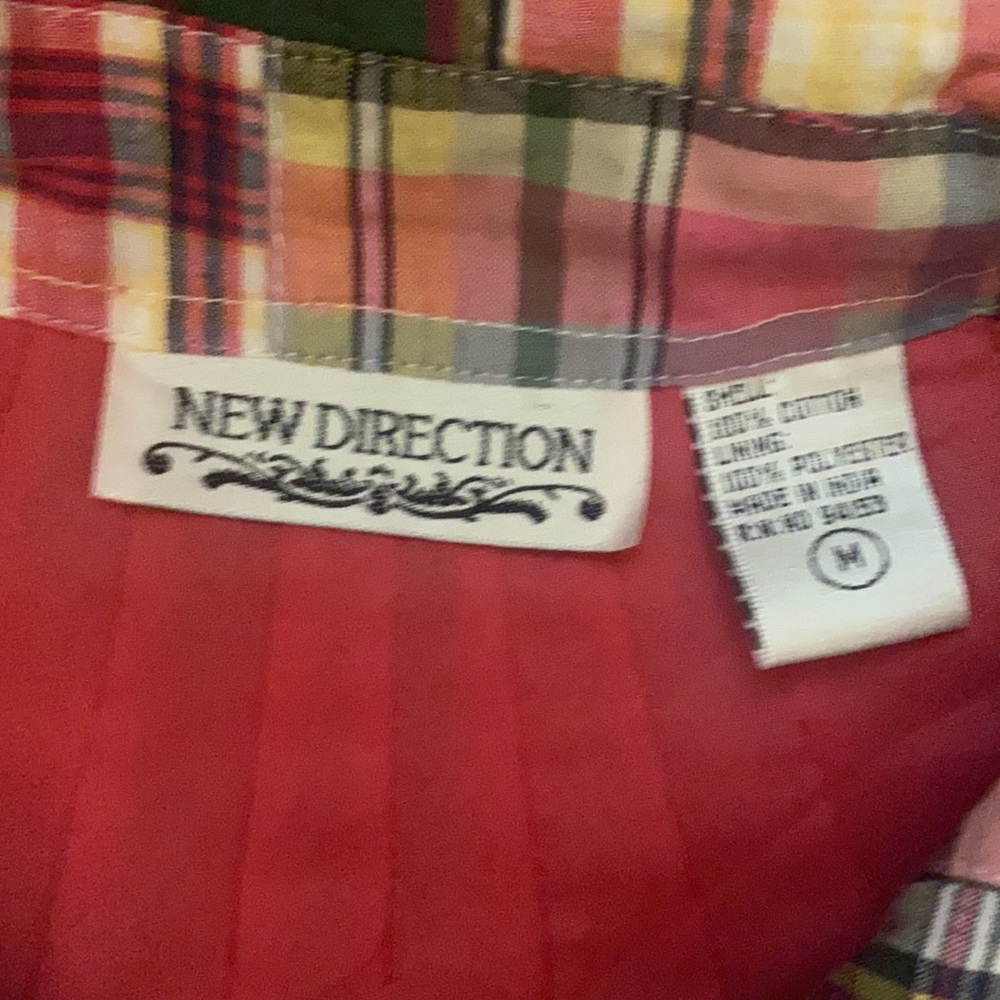 Vintage Madras Patchwork Plaid Ladies Jacket Size… - image 2